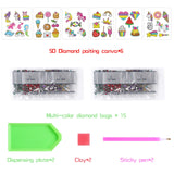 MEIEST 5D Diamond Art Painting Stickers Kits for Kids and Adult Beginners,Fun DIY Unicorn and Ice-Cream Mosaic Stickers by Numbers Kits,Creative Arts and Crafts Set and Handmade Gift MEIEST