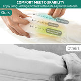 YITAHOME 5-Piece Outdoor Wicker Furniture Set, All-Weather Patio Bistro Set with Footrest, Small Patio Conversation Set for Balcony Outside, Outdoor Chairs with Ottomans and Coffee Table YITAHOME