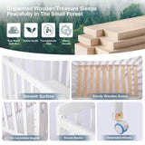 Flwrgirl Baby Bassinets Bedside Sleeper - Pine Wood Bassinet Bedside Sleeper,6 Heights Bedside Bassinet for Baby,Co Sleeper for Baby in Bed with Mattress,Baby Bedside Bassinet Crib,White Flwrgirl