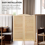 S&Z TOPHAND® 36in x 42in Swinging Louvered Cafe Doors,Solid Wood, Room Divider, Home, Kitchen, Bar S&Z TOPHAND