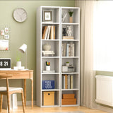MXV Narrow Bookshelf, 6-Tier Open Bookcase, Coner Shelf, Storage Shelves, Display Storage Shelves, Floor Standing Unit, Furniture for Home Office, Living Room, Bedroom, White MXV