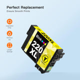 E-Z Ink Remanufactured Ink Cartridge Replacement for Epson 220 XL 220XL T220XL to use with WF-2760 WF-2750 WF-2630 WF-2650 WF-2660 XP-320 XP-420 XP-424(4 Black, 2 Cyan, 2 Magenta, 2 Yellow) 10Pack E-Z Ink