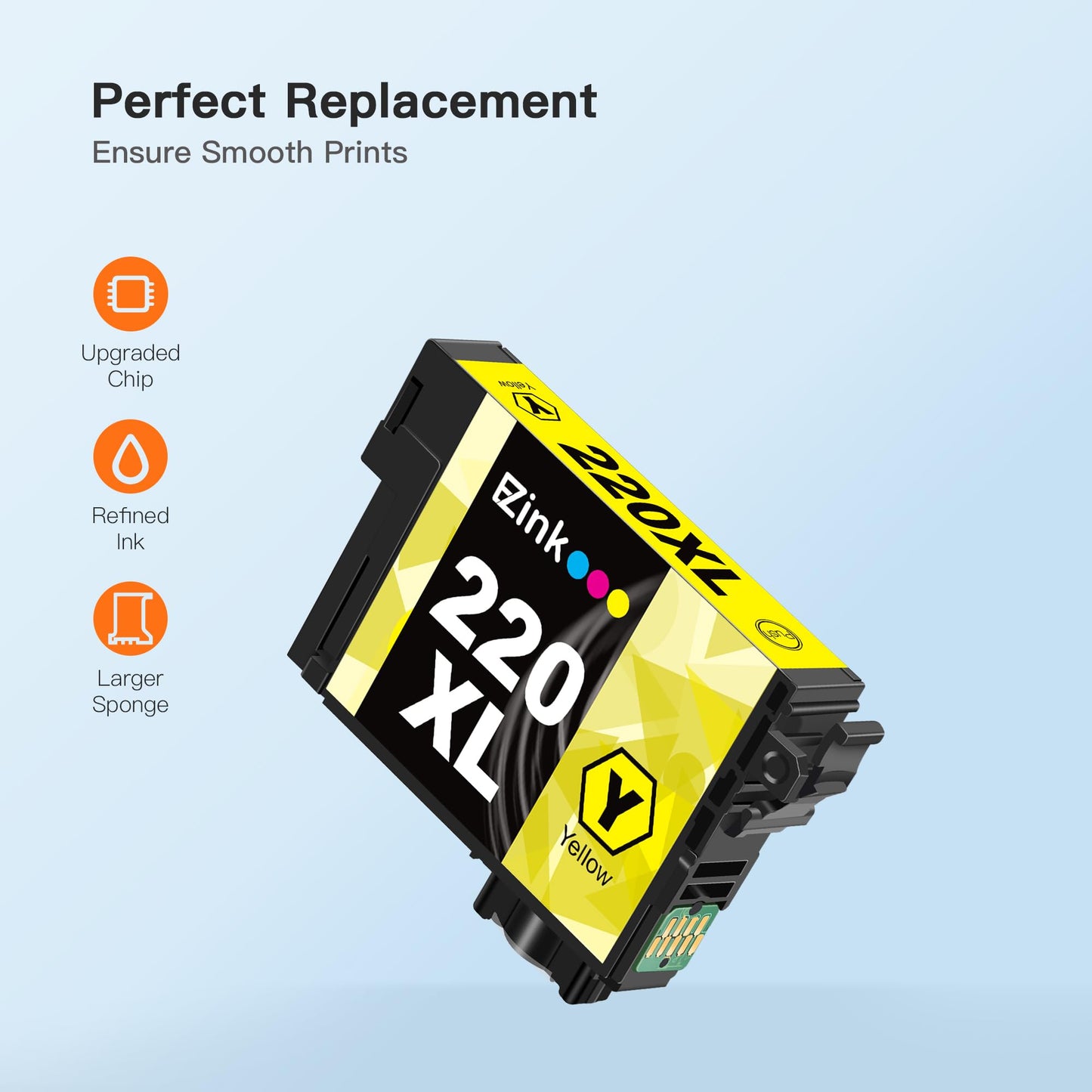 E-Z Ink Remanufactured Ink Cartridge Replacement for Epson 220 XL 220XL T220XL to use with WF-2760 WF-2750 WF-2630 WF-2650 WF-2660 XP-320 XP-420 XP-424(2 Black, 1 Cyan, 1 Magenta, 1 Yellow) 5Pack