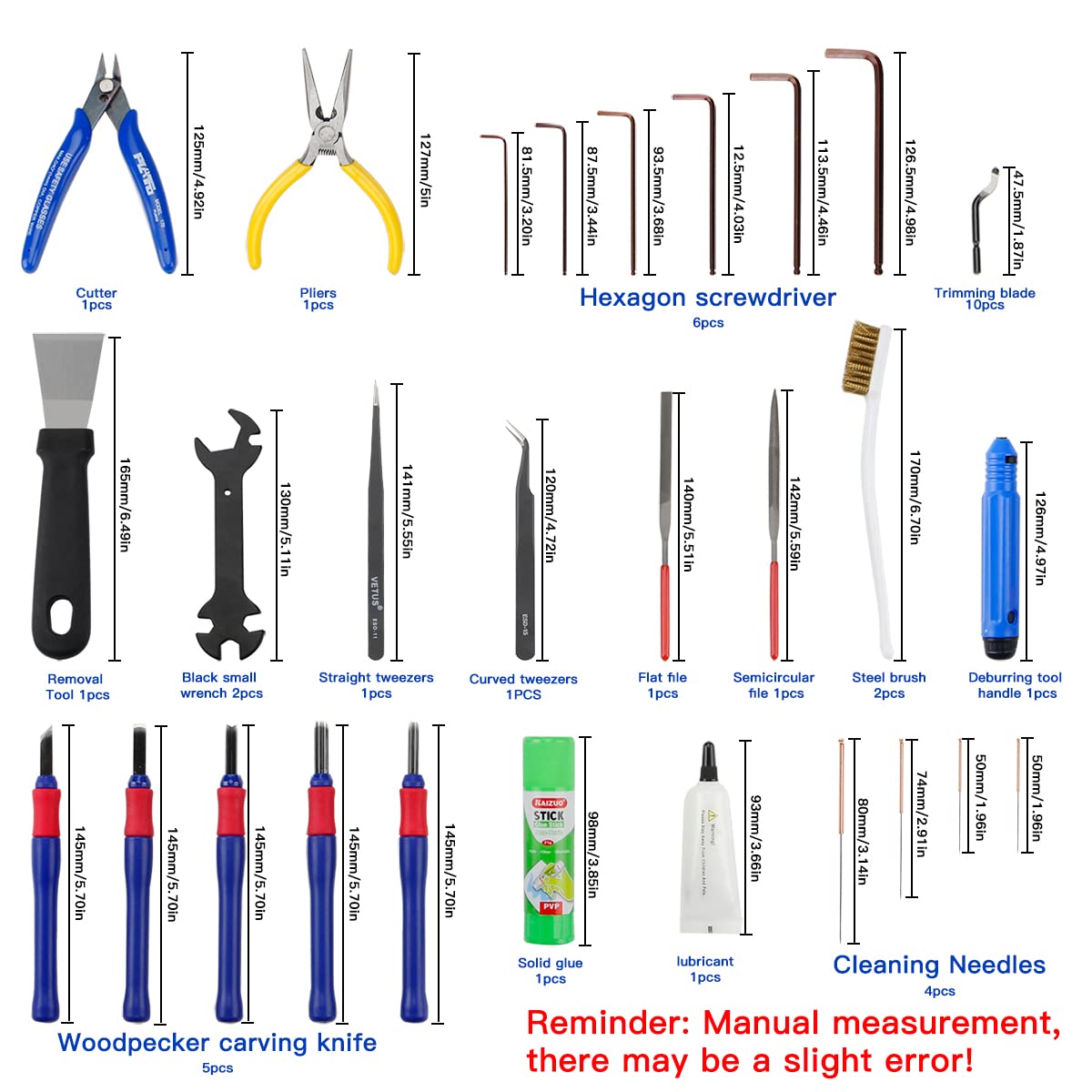 Imdinnogo BCZAMD 39Pcs 3D Printer Tools Kit includes Resin Removal Cleaning Deburring Tool Sanding and Hotend Disassembly Multi-Purpose Tool, 3D Printer Accessories Kit for Trimming and Finis - WoodArtSupply