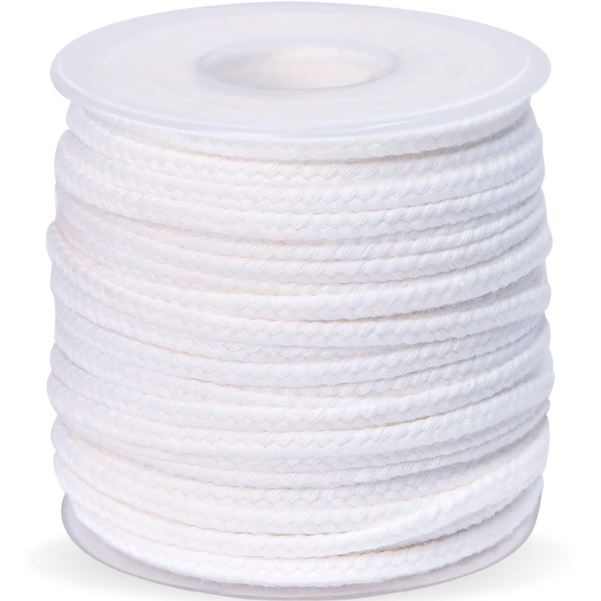24 PLY Braided Candle Wick Spool White Woven Wicks Cord for Candle Making 200 Foot Lacing Roll for DIY Craft Cotton Cord YARRD