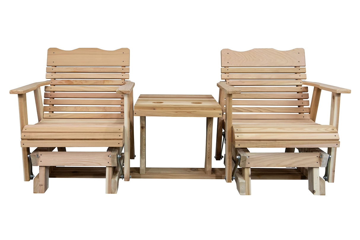 Kilmer Creek 6' Natural Cedar Settee Glider, Amish Crafted Kilmer Creek