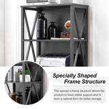 HOMISSUE Tall Bookshelf, 6-Tier Book Shelf, Rustic Wood Metal Bookshelves and Bookcases, Freestanding and Industrial Open Bookcase for Home Office, Living Room and Bedroom, Black HOMISSUE