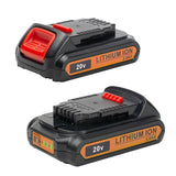 DEWQKI Upgraded 3.0Ah 20V Battery DCB203 Replacement for Dewalt 20V Battery DCB180 DCB200 DCB201 DCB204 DCB206 DCB207 DCD/DCF/DCG Series - Li-ion 2 Pack (DCB203) DEWQKI