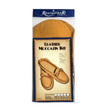 Realeather Adult Moccasin Leathercraft Kit, 12-13, Saddle Tan Brown Realeather
