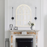 Runglecho Farmhouse Window Pane Mirror, Large Decorative White Wall Mirror for Living Room Kitchen Entryway, 24 L x 34,White Runglecho