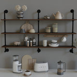 ROGMARS Industrial Pipe Wall Shelves Pipe Shelving,Natural Wood 60 Inches Long Walnut Floating Shelves for Wall Farmhouse Pipe Book Shelves for Kitchen,Living Room, Bar Shelving ROGMARS