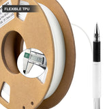 TPU Filament 1.75mm Bundle, TINMORRY 3D Printer Filament Combipack, 200g x 5 Spools, Black+White+Transparent red+Transparent Blue+Transparent Green TINMORRY