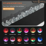 Sophia & William Electric Fireplace 72 Inch Wall Mounted & Recessed, Ultrathin 3.86" Electric Heater with Remote Control Touch Screen Noiseless, Fit for 2 x 4 & 2 x 6 Stud, Flame Color Adjustable Sophia & William