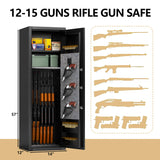 Beaunatixx 15-17 Gun Safe, 57'' Fireproof Safe, 0.1s Fingerprint Unlock Gun Safe for Rifles and Pistols, Gun Cabinet Safe for Handgun with Adjustable Shelves, Suitable for Rifles, Pistols &Shotguns Beaunatixx