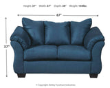 Signature Design by Ashley Darcy Casual Plush Loveseat, Dark Blue Signature Design by Ashley