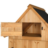 Outvita Outdoor Storage Cabinet, 70in Wooden Vertical Garden Tools Shed, Patio Storage Organizer with Latch & Waterproof Roof for Yard Deck Lawn Farmland Equipment(Natural) Outvita