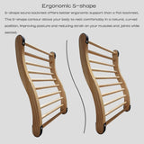 BESTNEWIE S-Shape Slip-Resistant Canadian Cedar Sauna Backrest Non-Toxic Sauna Backrest for Barrel or Infrared Sauna with Felt Sauna Hat and Seat Pad (2 Packs) BESTNEWIE