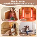 Wiiyita 2 Pack Sauna Backrest Sauna Accessories Wooden Slip-Resistant Non-Toxic Comfortable S-Shape Design Sauna Chair with Back, Sauna Accessories for Any Barrel or Infrared Sauna Wiiyita