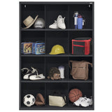 Sandusky Lee IC00461866-09 Heavy Duty Welded All Steel Cubby Storage Cabinet with 12 Sections, 46" Depth x 18" Width x 66" Height, Black Sandusky