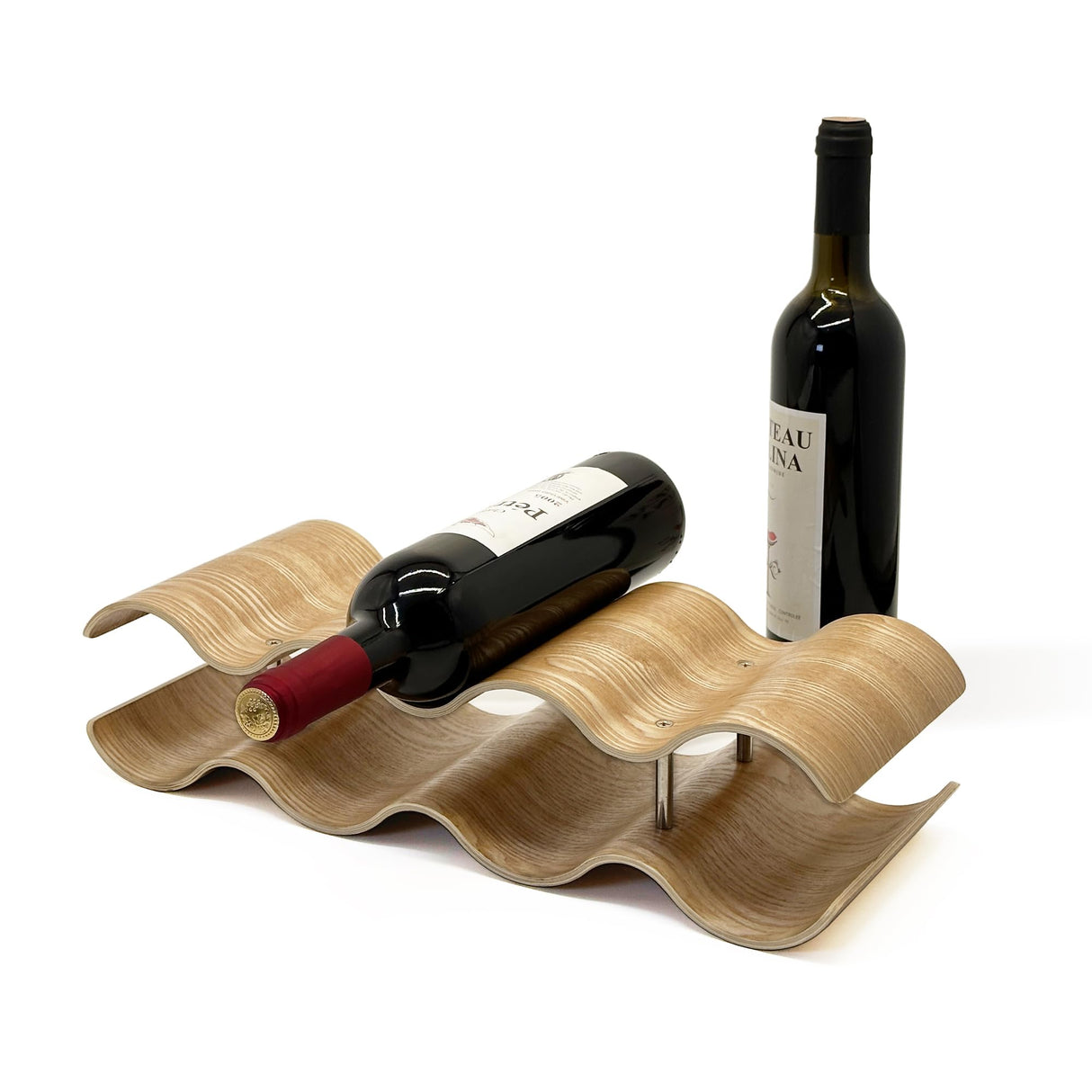 Bellglee Wine Racks Countertop, 2-Tier Wooden Wine Rack Inserts for Cabinet, Bottle Holder Stand, 7 Bottles Freestanding Wine Storage Cabinet Shelf Organizer for Home Décor, Bar and Pantry Bellglee