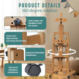 H-Frame Multifunctional Easel, Foldable & Adjustable (Vertical to Horizontal), Holds Two Canvases (Up to 77 Inches), Professional H-Frame Art Easel for Adults Semoprus