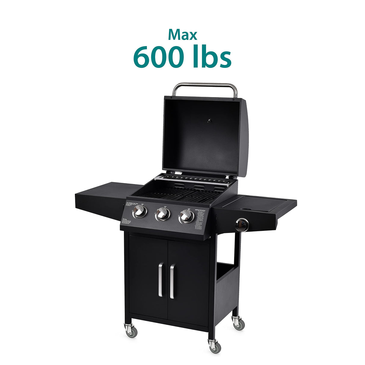 HOLKIE Caster Wheels 3 inch with No Brake Stem Casters, 3/8" -16 x 1-1/2" (Stem Diameter 3/8", Stem Length 1-1/2") Threaded Swivel Casters Set of 4 Heavy Duty Castors Grey HOLKIE