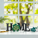 Glitzhome Interchangeable Home Table Signs with 13 Pcs Seasonal Icons, Wooden Changeable Home Sign for Holiday Decor, HOME Letter Sign Ornaments Set Interchangeable Holiday Decorative Shelf Blocks Glitzhome