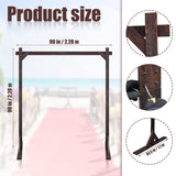 Wooden Wedding Arch, 7.5Ft Large Square Outdoor Wooden Arch, Rustic Wedding Arch for Ceremony Beach Lawn Garden Graduation Parties SAVITA