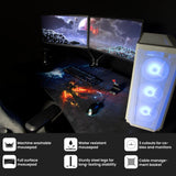 Arozzi Arena Special Edition Ultrawide Curved Gaming and Office Desk with Full Surface Water Resistant Desk Mat Custom Monitor Mount Cable Management Cut Outs - Omega Arozzi