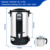 TCFUNDY Candle Making Wax Melting Pot 8.45Qts/17Lbs, Electric Non-Stick Candle Wax Melter Pot 8L, DIY Candle Making Kit for Adults, Soy Wax and Beeswax Candle Maker TCFUNDY