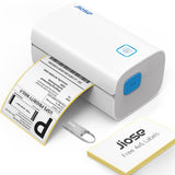 Jiose Thermal Label Printer - 4x6 Label Printer for Small Business Shipping Packages - One-Click Printing on Windows Mac Chrome Systems,Support USPS Shopify Ebay etc (White-Grey) Jiose