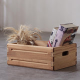 KLZLQ-XINCHEN 1 Pack Wooden Storage Bin of 16"x12"x6.25".Durable Open Solid Wood Box w/Handles.Farmhouse Container Shelf Baskets. Multipurpose Home Décor Organizer Crates for Display,Pantry,Book,CD KLZLQ-XINCHEN