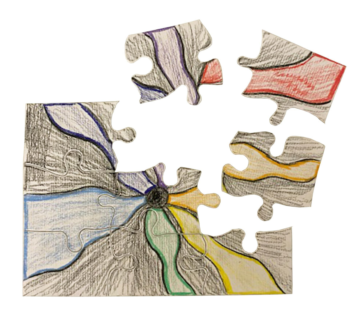 Inovart Puzzle-It 9-Piece Blank Puzzle, 12 Puzzles Per Package, 4" x 5-1/2", White INOVART