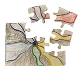 Inovart Puzzle-It 9-Piece Blank Puzzle, 12 Puzzles Per Package, 4" x 5-1/2", White INOVART