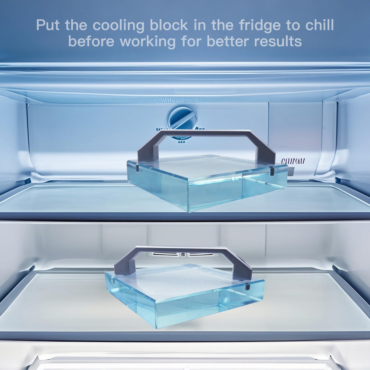 HTV Cooling Block for Vinyl with Handle, 4.7" x 4.7" Heat Absorbing Area, Designed to Provide Fast and Efficient Cooling for Sublimation HTV, DTF Film, Heat Transfer Vinyl and Heat Transfer Paper WoodArtSupply