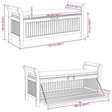 vidaXL Garden Storage Bench with Soft Cushion 49.6 in Solid Acacia Wood Ample Capacity Classic Design for Outdoor Use Perfect Patios and Gardens Durable Comfort Furniture Patio Seat Wooden Picnic vidaXL