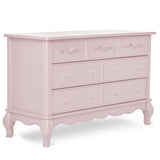 Evolur Aurora 7 Drawer Double Dresser, Dusty Rose Evolur