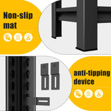 Leariso 4-Tier Heavy Duty Metal Garage Shelving Units, Adjustable & Detachable Storage Shelves, Industrial Steel Rack Shelf for Garage Storage, Tools, & Equipment (Black-63.00H*39.37W, 15.75D-4Tier) Leariso