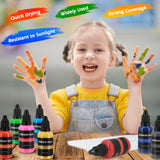 Airbrush Paint Set, 28 Colors Airbrush Paint Water-Based Acrylic 1fl oz, Opaque, Pearl and Neon Colors, Ready to Spray, Leather & Shoe, Premium Paint for Artists, Beginners and DIY Projects Ykall