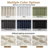 OWENIE Natural Linen Curtains 84 Inch Length 2 Panels Set for Living Room Bedroom, Thick Textured Burlap Linen Blend Light Filtering Boho Farmhouse Window Treatments with Back Tab Top, 52" W x 84" L OWENIE