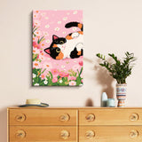 ZTOTZ Cats Paint by Numbers Kit for Kids Beginner,Funny Animal Paint by Numbers Kit for Adults Framed, Mini Number Artist Kits for Home Wall Decor (8X12 inch) ZTOTZ