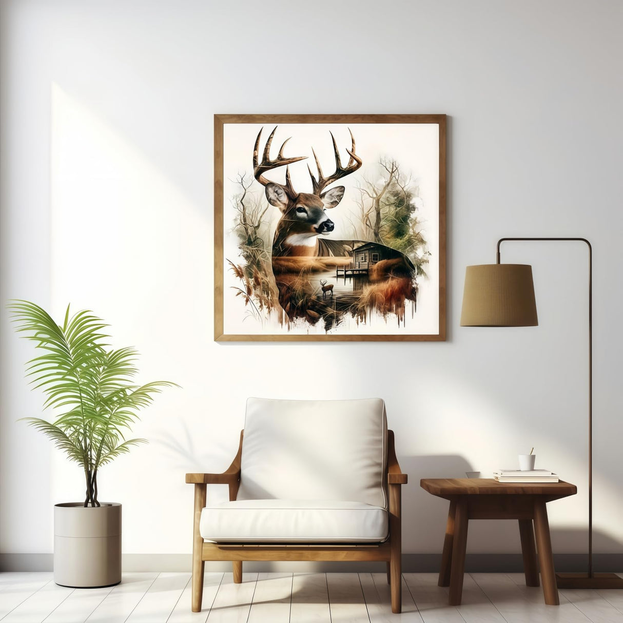 JYXSJYYD 5D DIY Deer Diamond Art Kits for Adults,Diamond Paintings Kits for Beginners,Paint by Diamonds Dot Full Drill Gem Art Crafts,Home Wall Decoration 13.8x13.8 Inches. JYXSJYYD