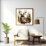 JYXSJYYD 5D DIY Deer Diamond Art Kits for Adults,Diamond Paintings Kits for Beginners,Paint by Diamonds Dot Full Drill Gem Art Crafts,Home Wall Decoration 13.8x13.8 Inches. JYXSJYYD