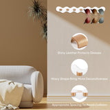 ONULISS Beechwood Sunglasses Organizer Wall, Wall Mounted Sunglass Holder, Hanging Eye Glasses Organizer Storage with 7 Slots, Sun Glass Holder (White) ONULISS