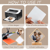 Framendino, 1 Pack Sublimation Photo Frames Blanks Heat Transfer Wood Diamond Shape Picture Frames for DIY Photo Prints Framendino