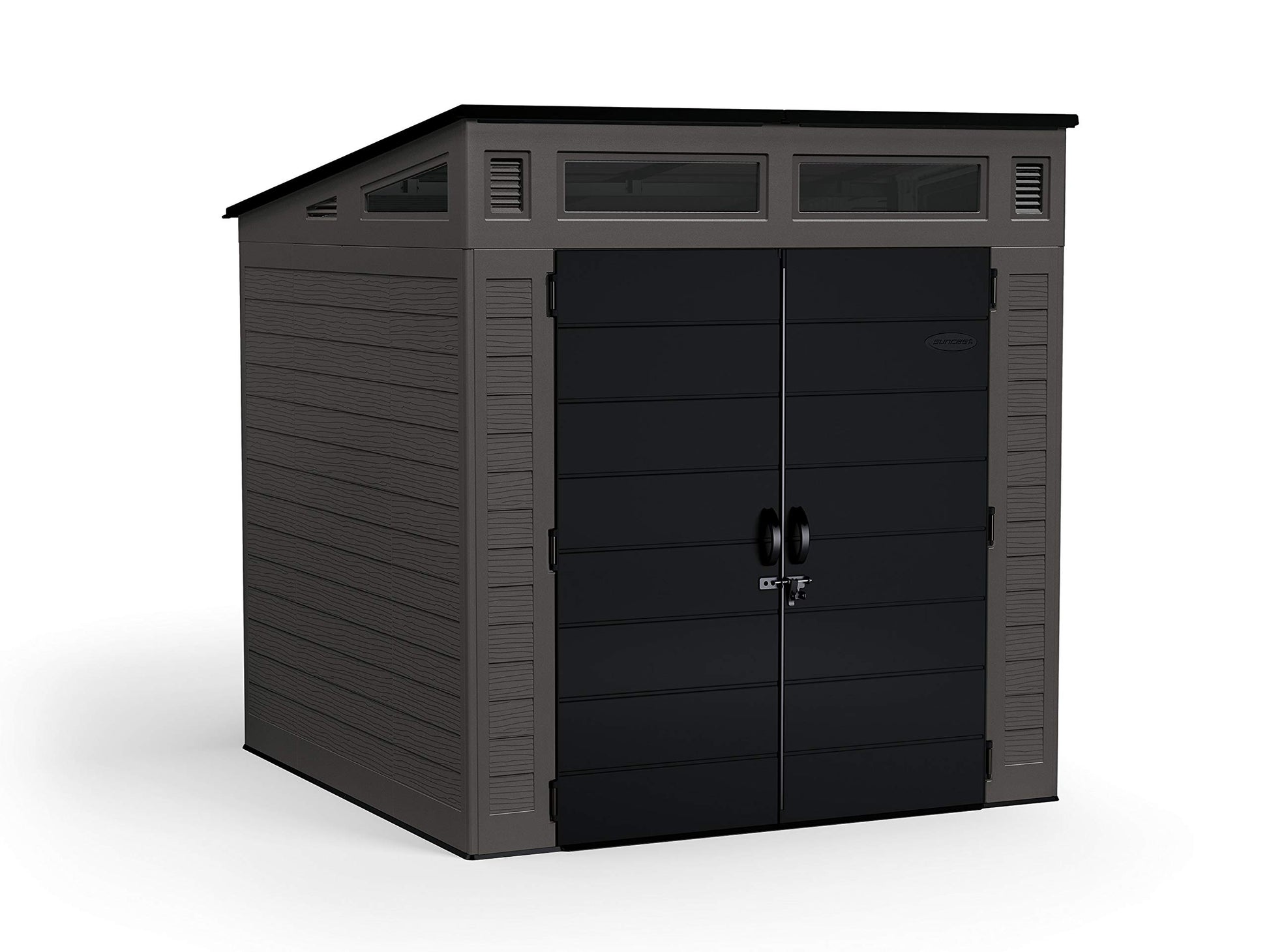 Suncast BMS7780 Modernist Shed, Peppercorn - WoodArtSupply