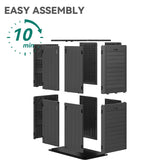 YITAHOME 60 cu ft Tall Outdoor Storage Shed w/o Shelf, Resin Vertical Outdoor Storage Shed, Large Waterproof Storage Cabinet for Garage, Poolside, and Garden (Dark Gray + Black) YITAHOME