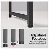 Topeakmart Industrial Home Office Table Computer Writing Desk with Power Outlet and Bookshelves, 47 Inch PC Laptop Table with Hutch Storage Shelves and 2 USB Ports for Home Office, Gray Topeakmart