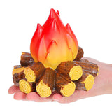 ABOOFAN LED Fake Campfire Lamp Battery Powered Artificial Fire Fake Flame with Realistic Log Flameless Candle for Halloween Christmas Campfire Party Decorations ABOOFAN