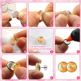 TOAOB 300pcs Sublimation Blanks Stud 10mm Stainless Steel Blank Set with Blanks Bezel Trays Sublimation Blanks Glass Cabochons Setting Earring Backs and Stickers for DIY Jewelry Findings TOAOB THE ONE AND ONLY BABY